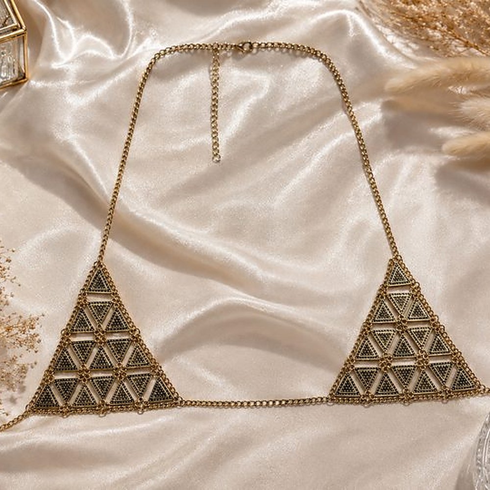 Brassière Bijou Triangle Or